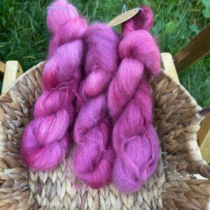 Kid Mohair Lace – rose - pourpre (64% mohair / 36% soie)