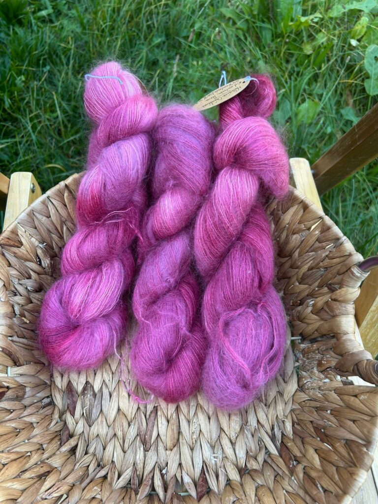 Kid Mohair Lace – rose - pourpre (64% mohair / 36% soie)