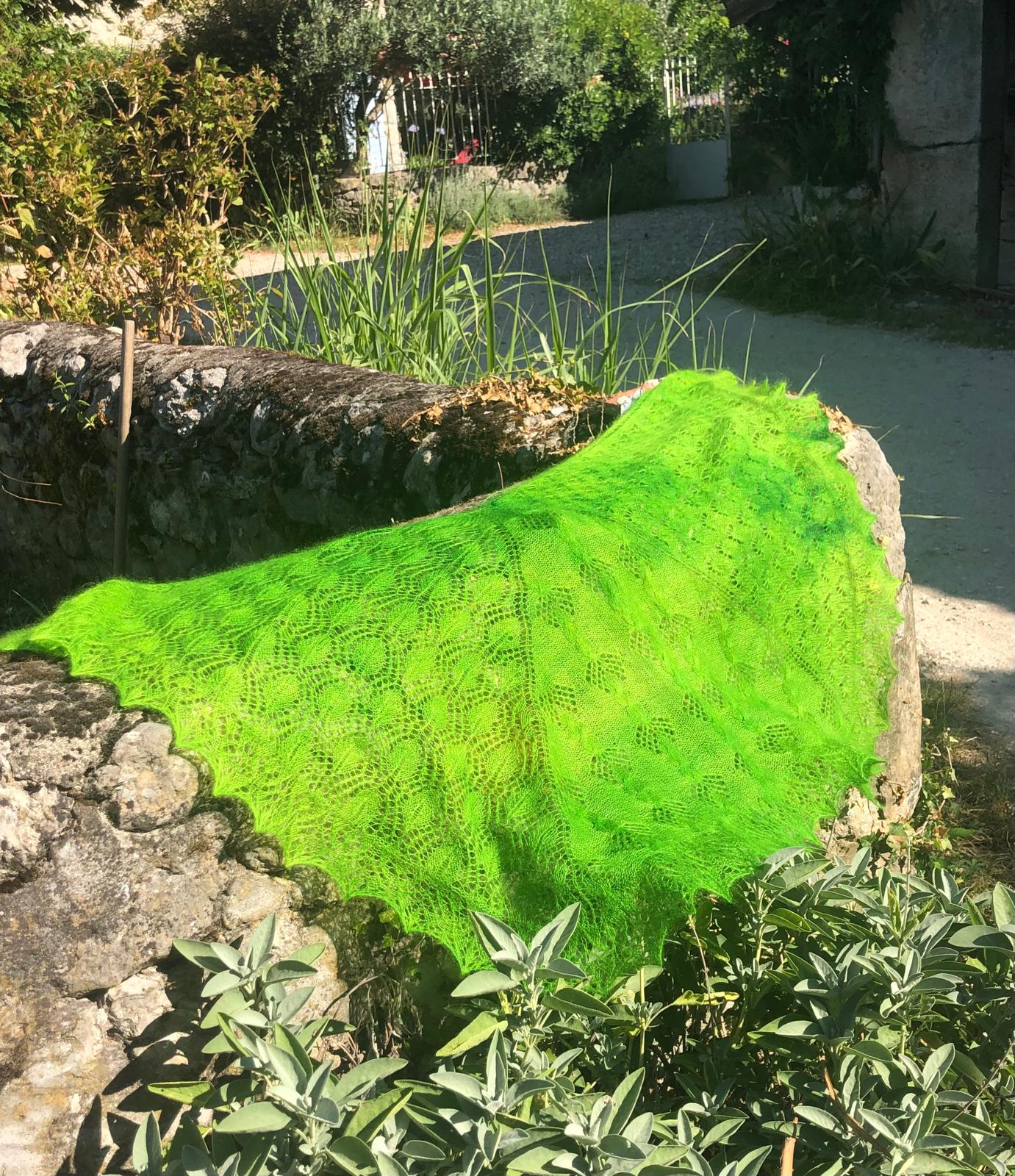 Patron tricot – Châle Aurore