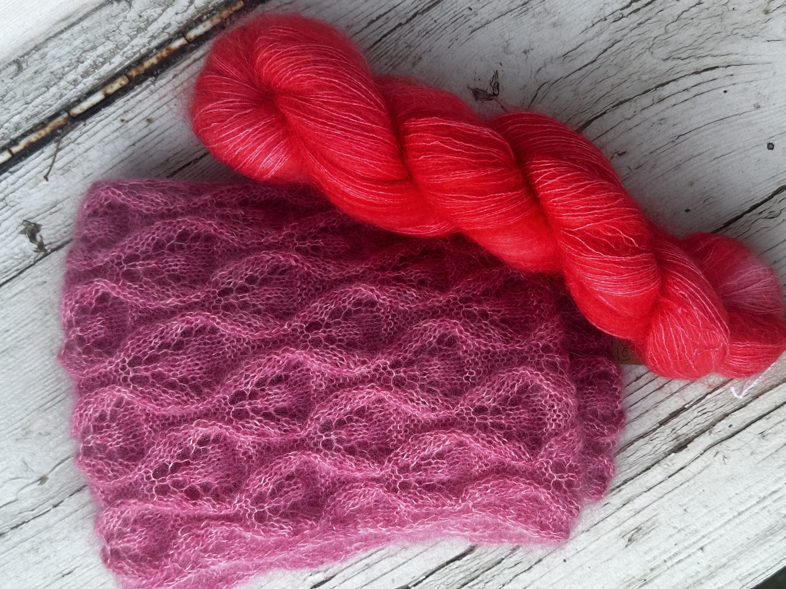 Kit patron & écheveau - No name scarf mohair & soie