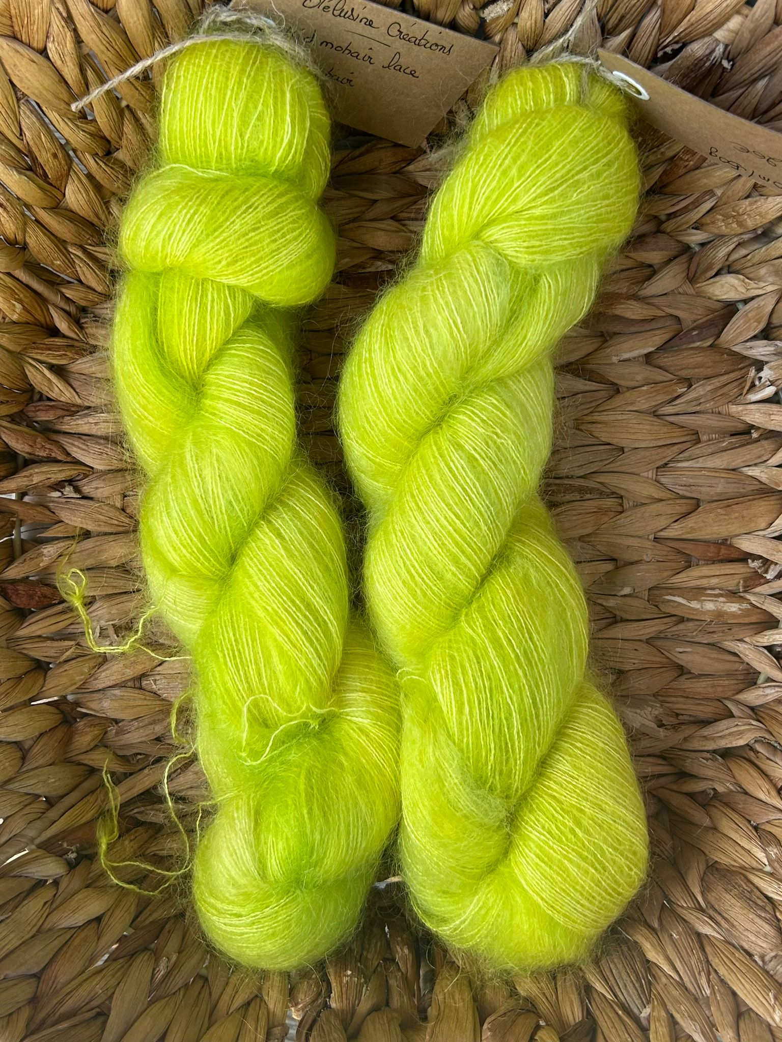 Kid Mohair Lace – Vert anis (64% mohair / 36% soie)