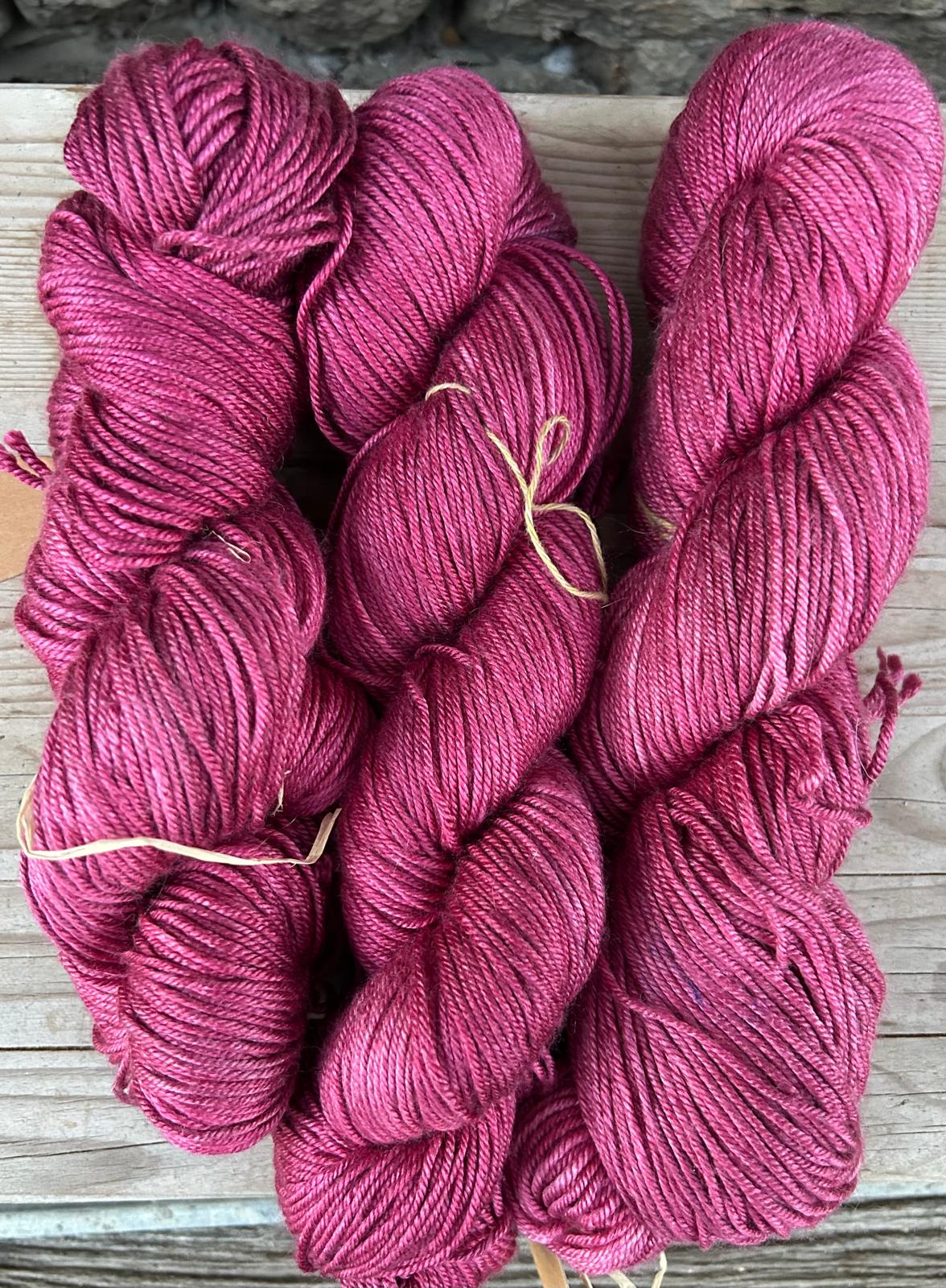 50% Mérinos/Soie non superwash - Framboise