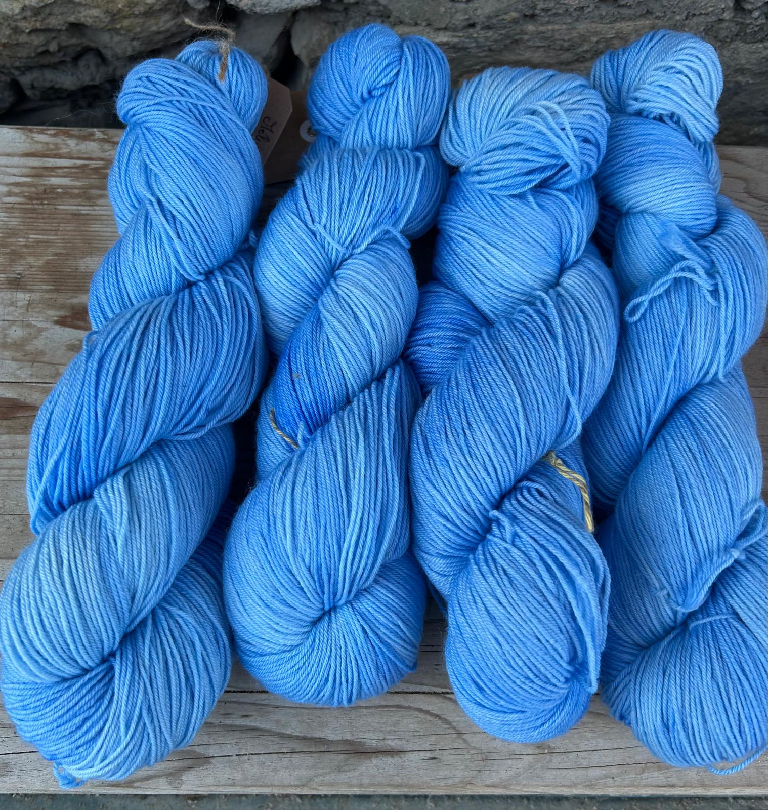 Mérinos non superwash 20.5 microns - bleu ciel