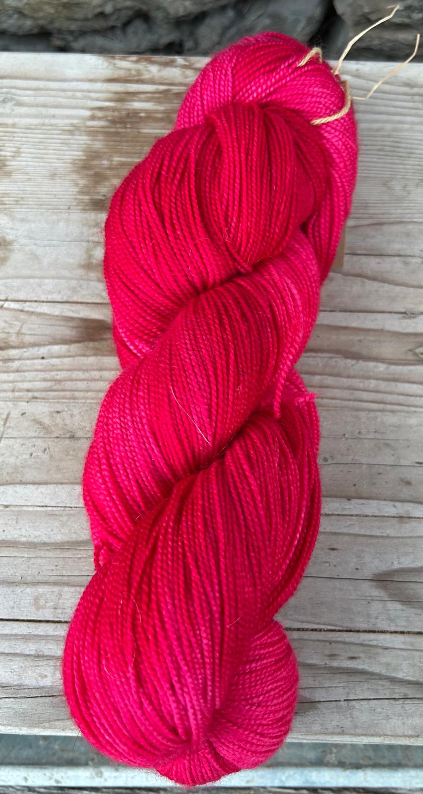 Mérinos non superwash torsadé 20.5 microns - rouge