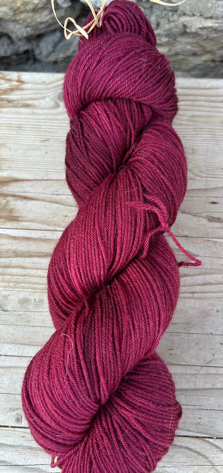 Mérinos non superwash 20.5 microns - rouge foncé